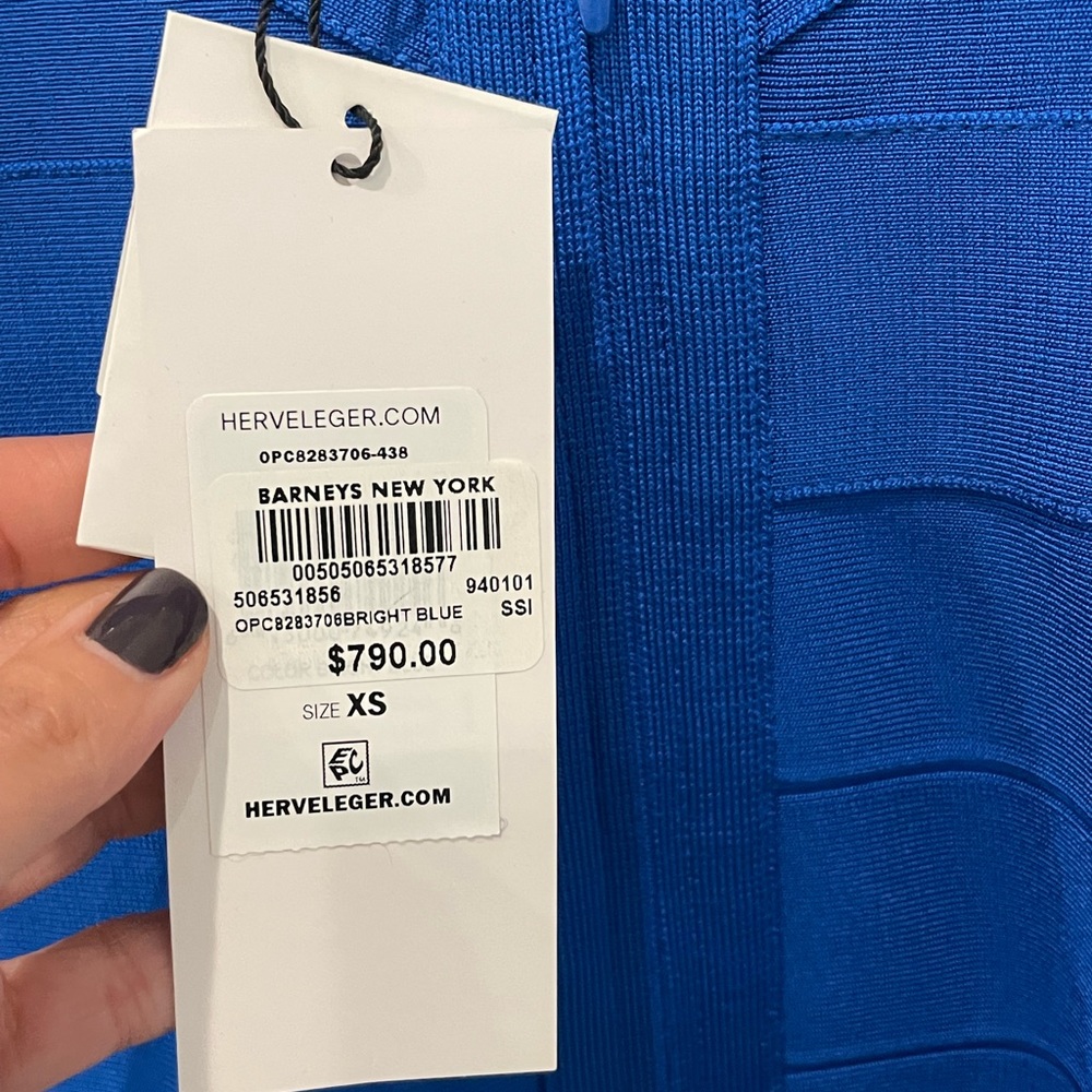 Blue Herve Leger bandage dress - Picture 3 of 3